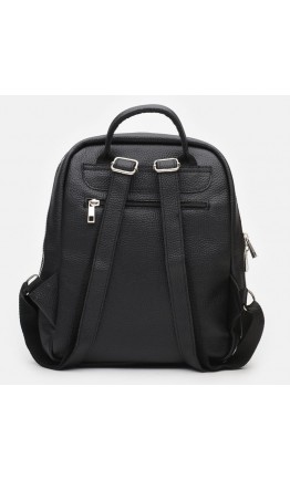 Кожаный черный женский рюкзак Ricco Grande 1l606-black