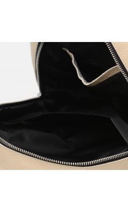 Кожаный женский рюкзак бежевого цвета Ricco Grande 1l655-beige