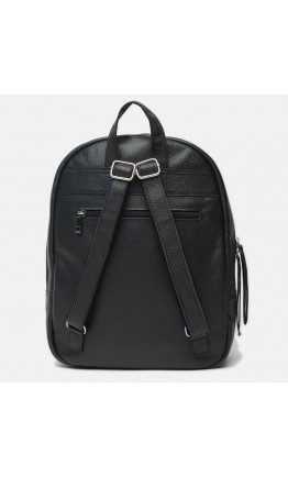 Женский черный кожаный рюкзак Ricco Grande 1l658-black