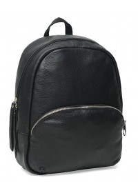 Женский черный кожаный рюкзак Ricco Grande 1l658-black