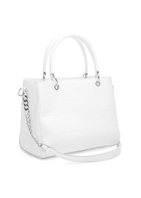 Женская белая кожаная сумка Ricco Grande 1l797rep-white