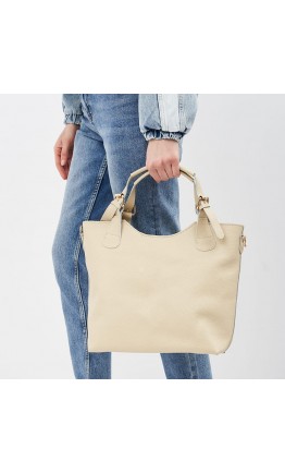 Женская бежевая кожаная сумка Ricco Grande 1l848-beige