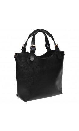 Женская черная кожаная сумка Ricco Grande 1L848-black