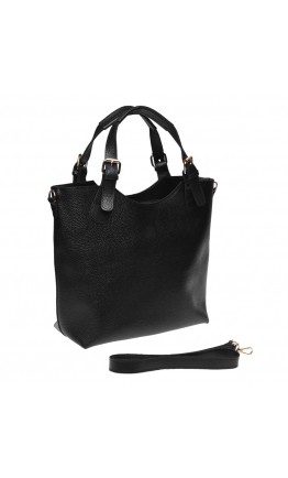 Женская черная кожаная сумка Ricco Grande 1L848-black