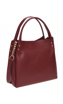 Красная женская кожаная сумка Ricco Grande 1l908x-bordo