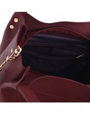 Фотография Красная женская кожаная сумка Ricco Grande 1l908x-bordo