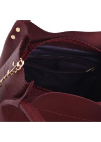 Красная женская кожаная сумка Ricco Grande 1l908x-bordo