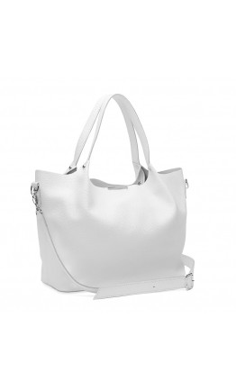 Женская белая кожаная сумка Ricco Grande 1l943-white