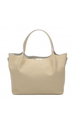 Женская бежевая кожаная сумка Ricco Grande 1l943rep-beige