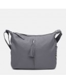 Фотография Серая кожаная женская сумка Ricco Grande 1l947-1gr-gray
