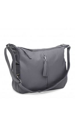 Серая кожаная женская сумка Ricco Grande 1l947-1gr-gray