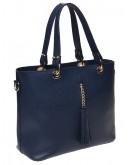 Фотография Синяя женская кожаная сумка Ricco Grande 1L953-blue