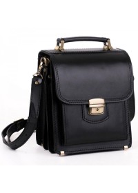 Кожаная черная мужская сумка - барсетка Manufatto 1spb-black