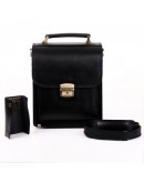 Фотография Кожаная черная мужская сумка - барсетка Manufatto 1spb-black