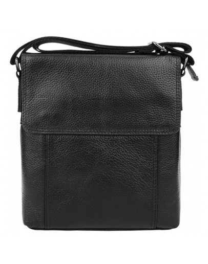 Фотография Черная кожаная сумка через плечо 1t8153m-black