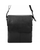 Фотография Мужская черная кожаная сумка на плечо Borsa Leather 1t8871-black