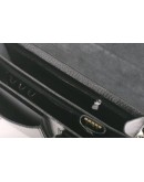 Фотография Черный кожаный мужской прочный портфель Manufato 2-sps black bl