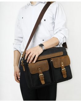 Мужская сумка портфель с кожаными вставками Vintage 20002