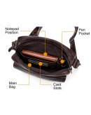 Фотография Кожаная коричневая удобная мужская сумка Vintage 20026