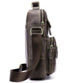 Фотография Мужская серая кожаная сумка - барсетка Vintage 20028