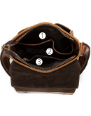 Фотография Мужская кожаная коричневая сумка через плечо Vintage 20029