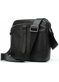 Мужская черная сумка через плечо Vintage 20034