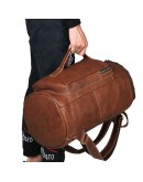 Фотография Коричневая мужская вместительная сумка - рюкзак 2006B