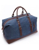 Фотография Дорожная мужская кожаная синяя сумка Vintage 20083 Синяя