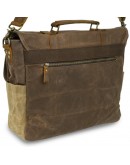 Фотография Мужская сумка - портфель из кожи и ткани Vintage 20116