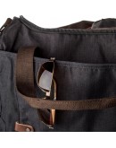 Фотография Текстильная черная мужская большая сумка Vintage 20136
