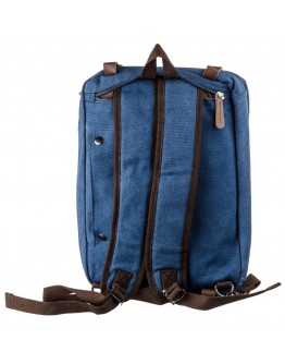Синяя текстильная мужская сумка - траснформер Vintage 20147