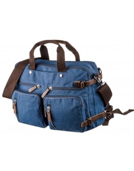 Большая текстильная синяя сумка - трансформер Vintage 20153