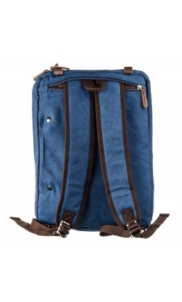 Большая текстильная синяя сумка - трансформер Vintage 20153