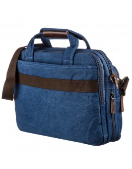 Синяя большая тканевая сумка для ноутбука Vintage 20184