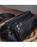 Фотография Черная кожаная сумка на пояс Vintage 20205