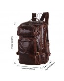 Фотография Кожаный коричневый мужской рюкзак Vintage 20207