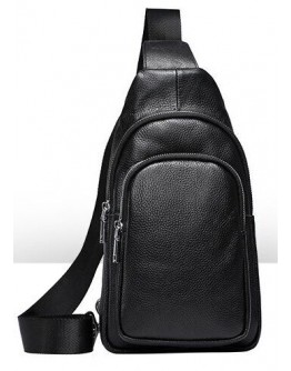Черный рюкзак мужской на 1 шлейку Vintage 20242