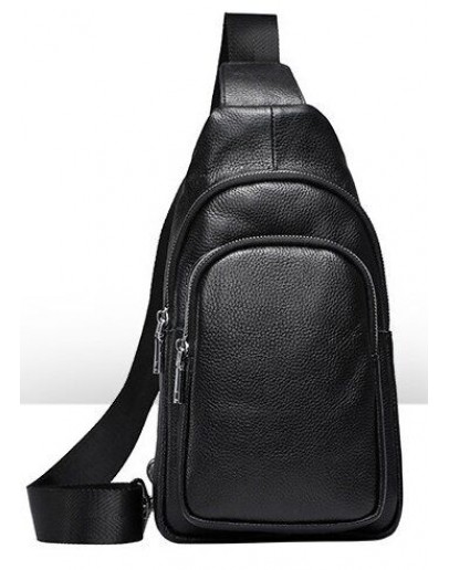 Фотография Черный рюкзак мужской на 1 шлейку Vintage 20242