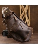 Фотография Винтажная кожаная мужская сумка - слинг Vintage 20373