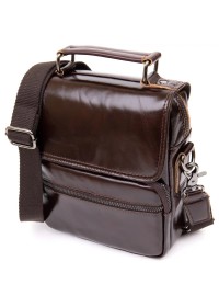 Кожаная коричневая мужская сумка барсетка Vintage 20412