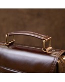 Фотография Кожаная коричневая мужская сумка барсетка Vintage 20412
