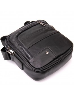 Кожаная черная сумка - барсетка Vintage 20426