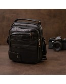 Фотография Кожаная черная сумка - барсетка Vintage 20426