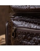 Фотография Кожаный коричневый рюкзак с тиснением под рептилию Vintage 20430