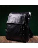 Фотография Кожаный удобный мужской рюказк Vintage 22249 черный