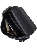 Фотография Кожаный удобный мужской рюказк Vintage 22249 черный
