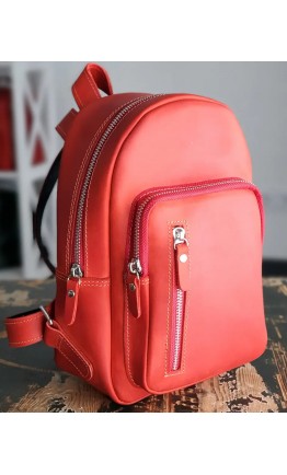 Кожаный женский красный рюкзак 24922302W-SGE
