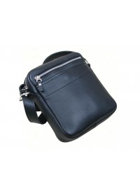 Кожаная мужская черная сумка на плечо 27700-SGE