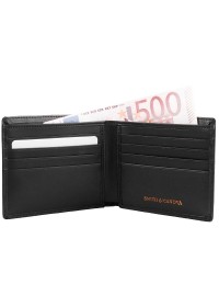 Кожаные кошелёк и картхолдер набор Smith & Canova 28652 (Black)
