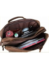 Вместительная мужская коричневая сумка-портфель Tiding Bag t29523